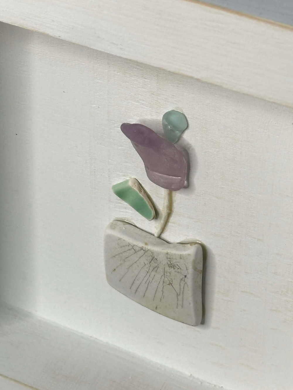 Found Glass & Pottery Flower