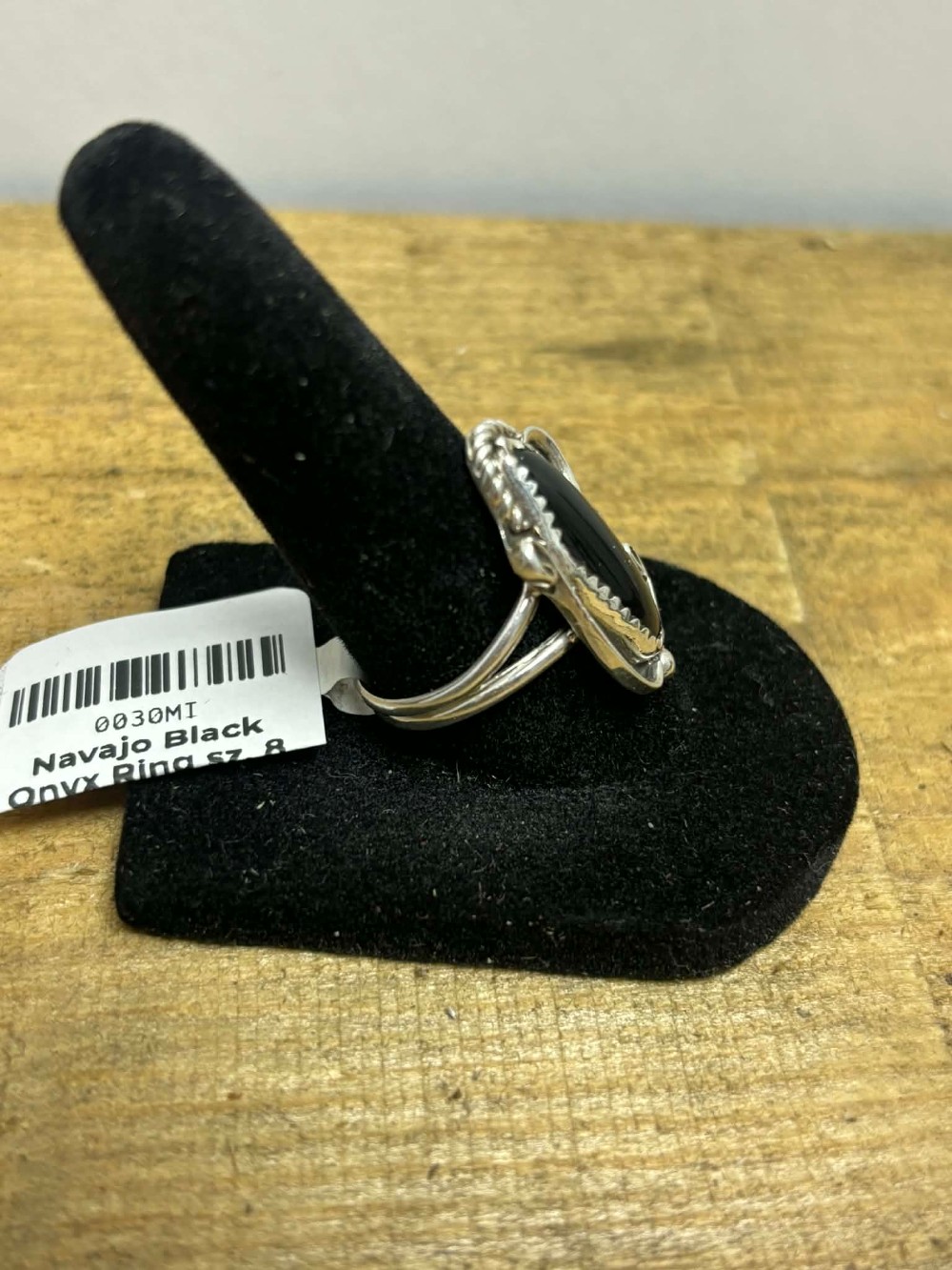 Navajo Black Onyx Ring sz. 8