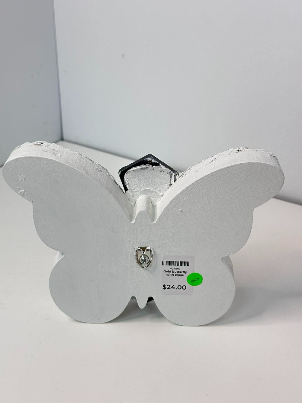 Gold butterfly with cross