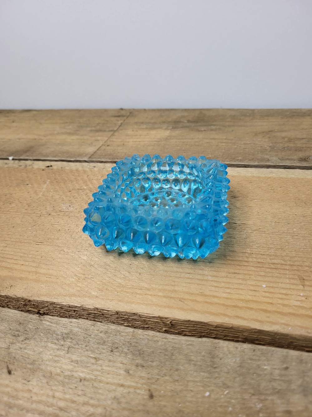 Fenton Blue Hobnail Dish