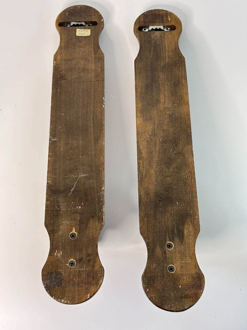 Vtg. Wood Candlestick holder set