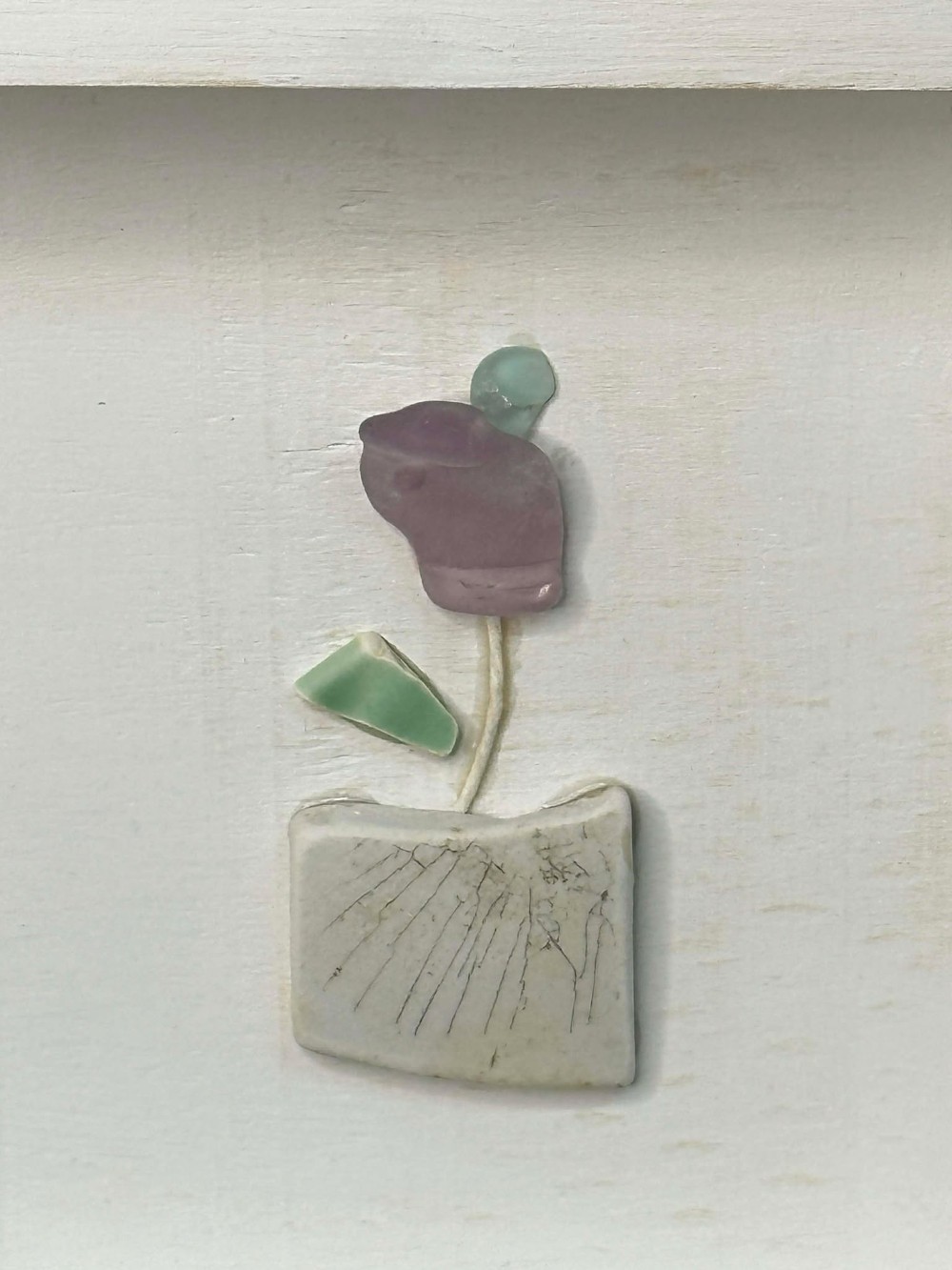 Found Glass & Pottery Flower