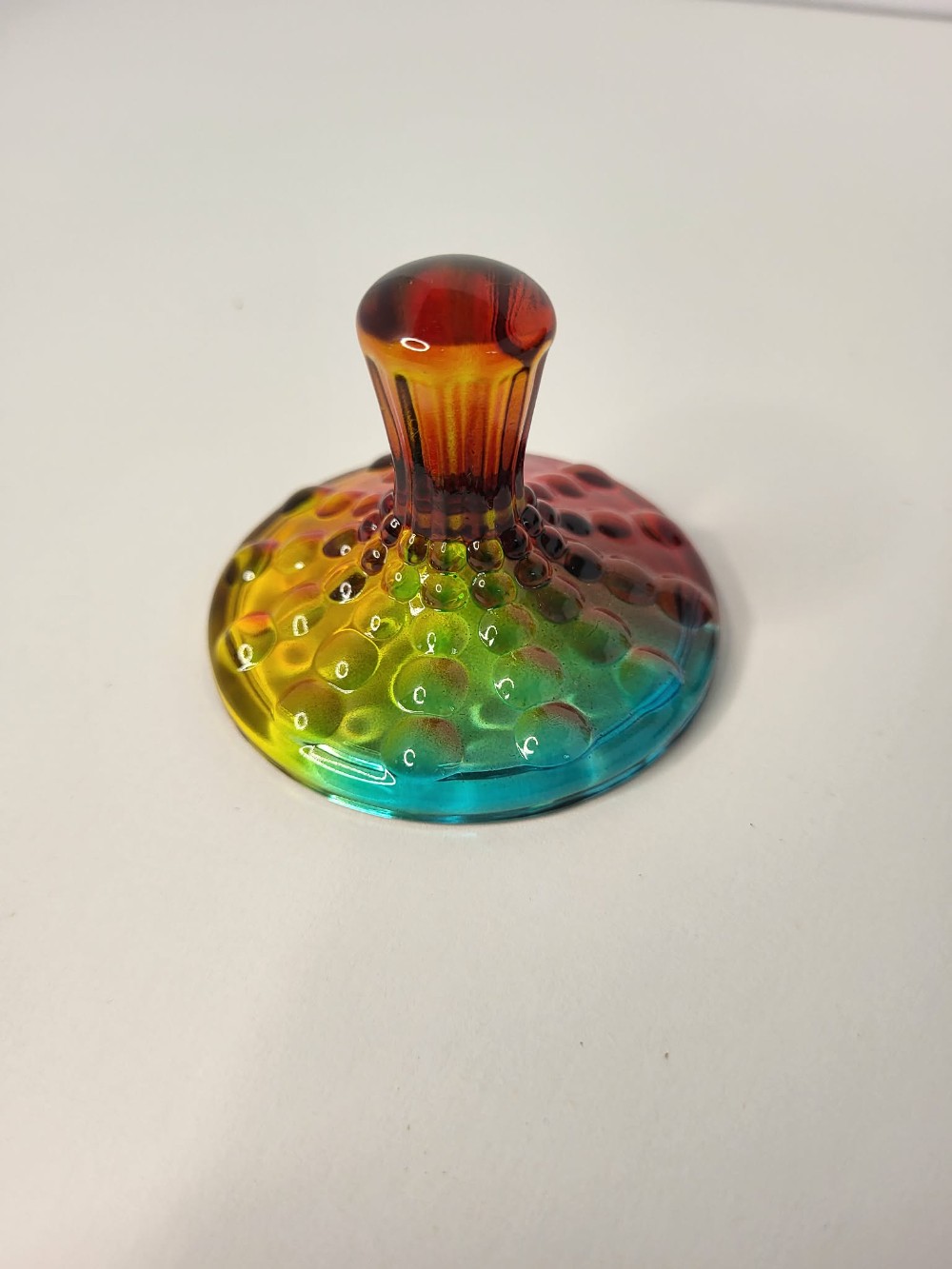 Colorful glass candy/trinket dish