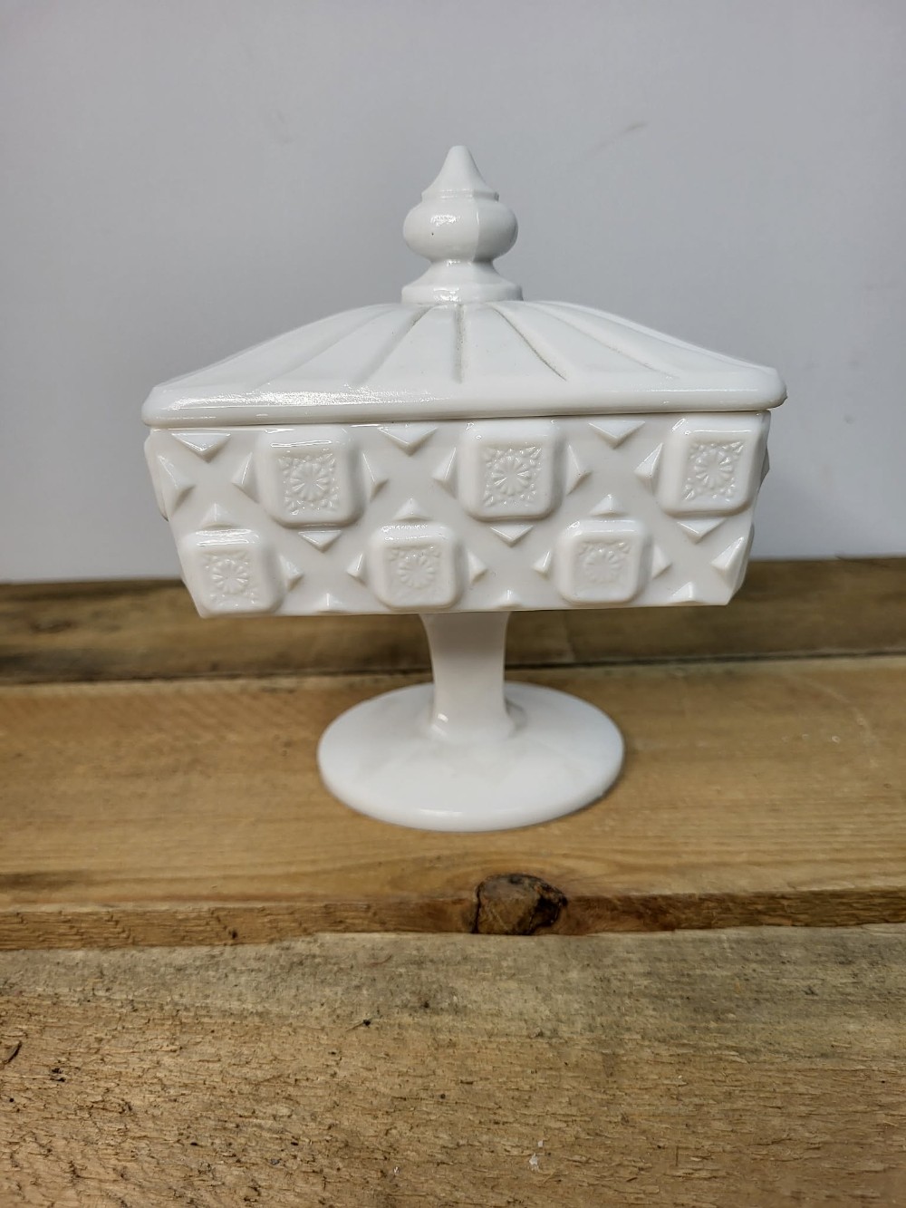Vintage Milk Glass Candy Dish
