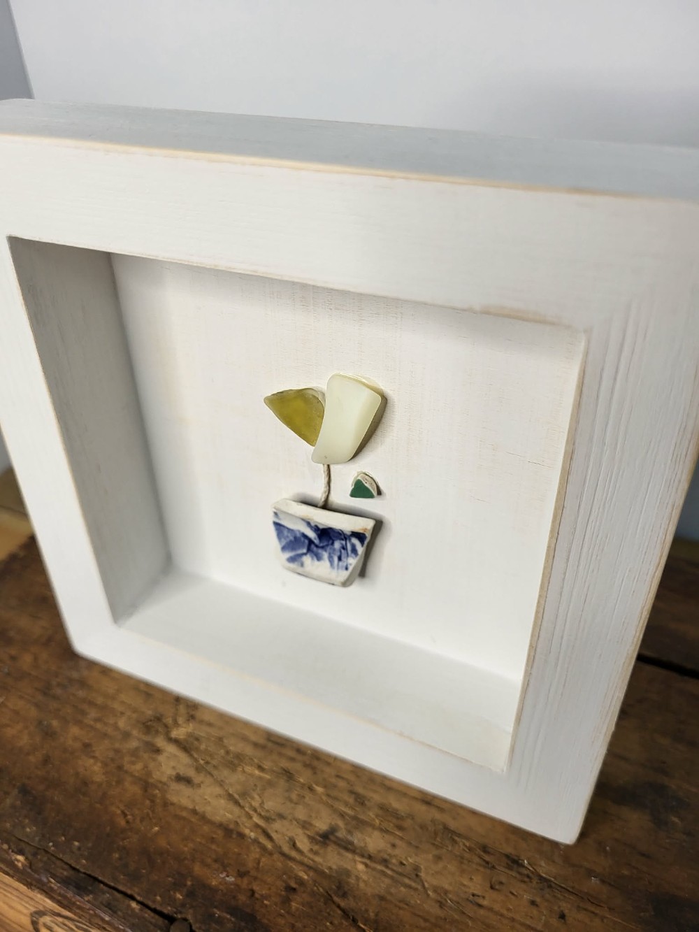 Found Glass and Pottery - Flower