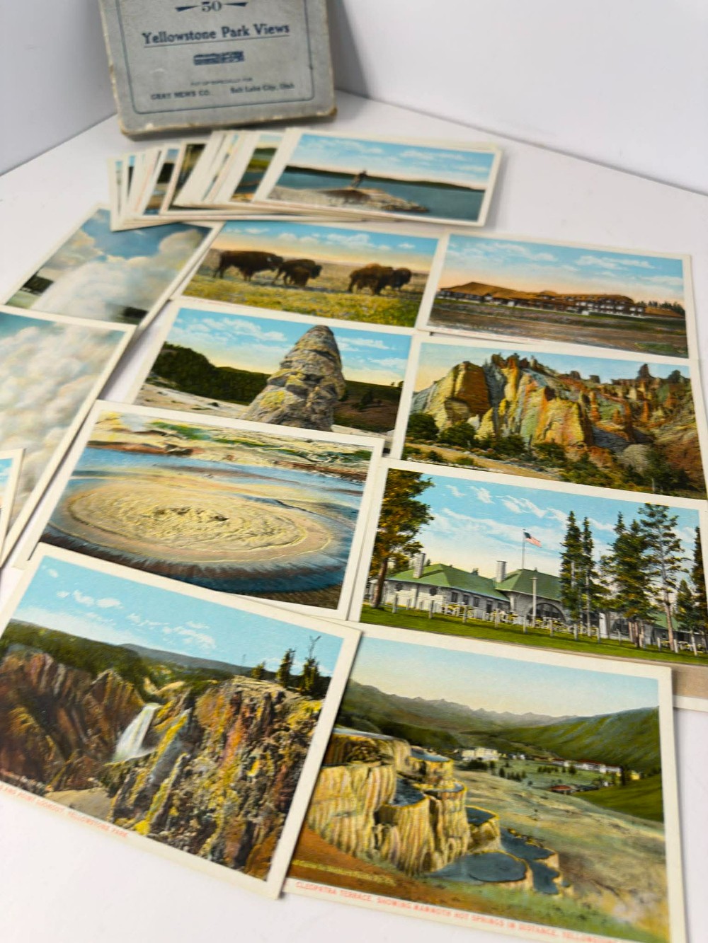 Vtg postcards of Yellowstone Park