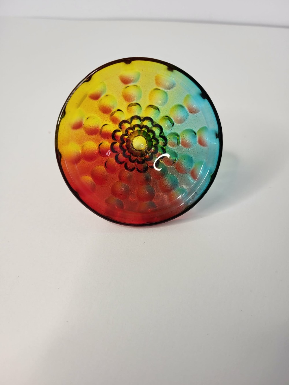 Colorful glass candy/trinket dish