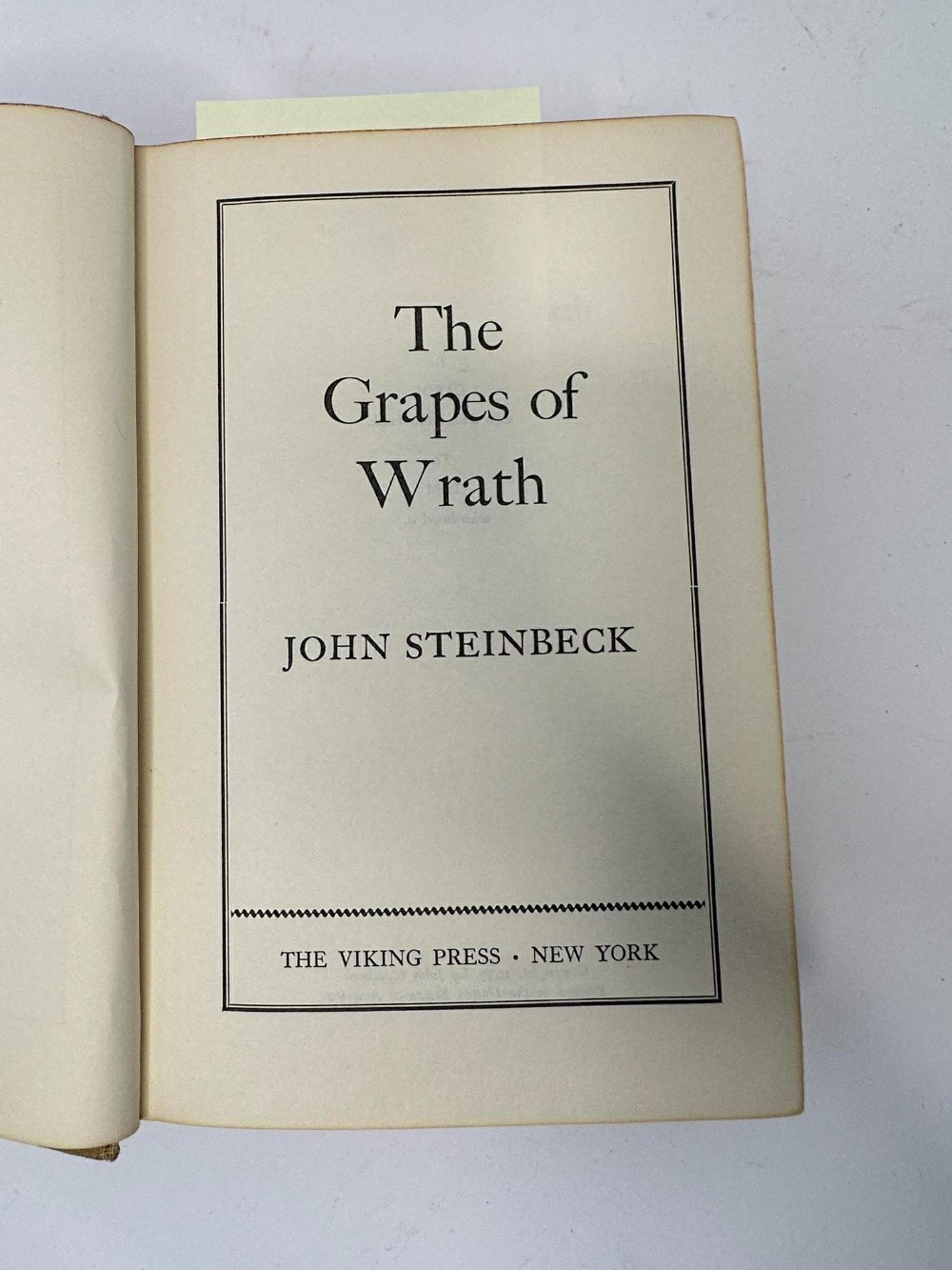 The Grapes of Wrath - First Edition