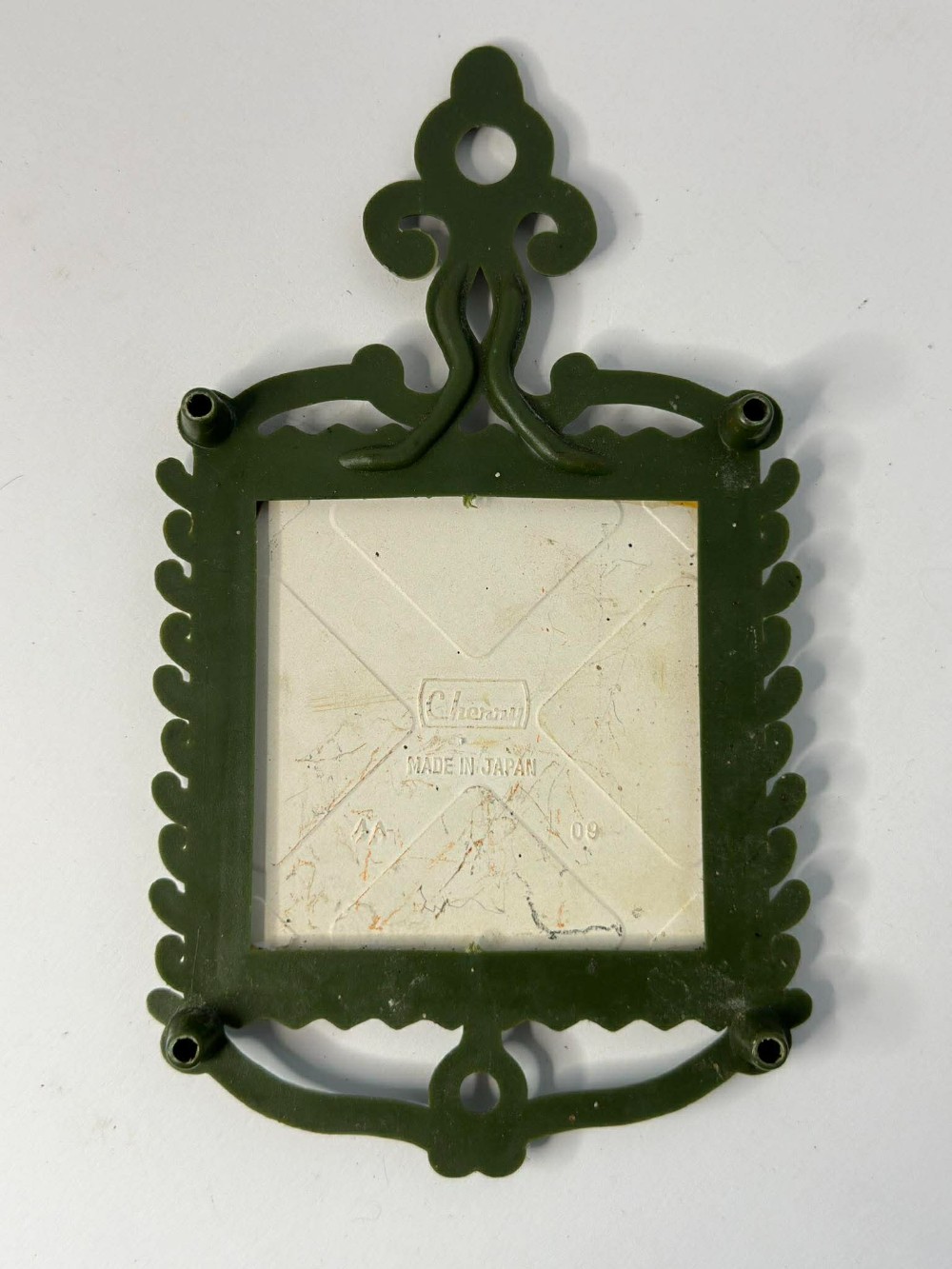 Vtg Folk Art Rooster Trivet