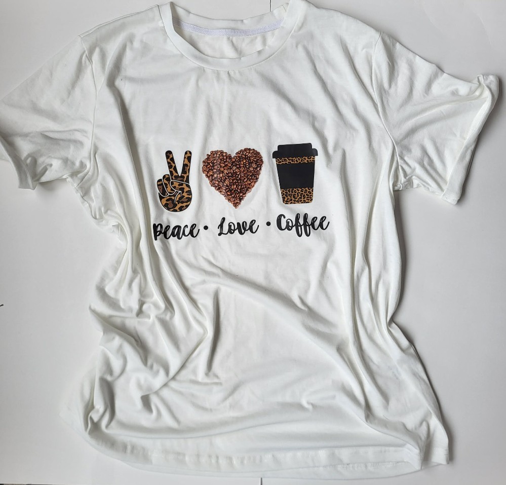 Peace - Love - Coffee Tee