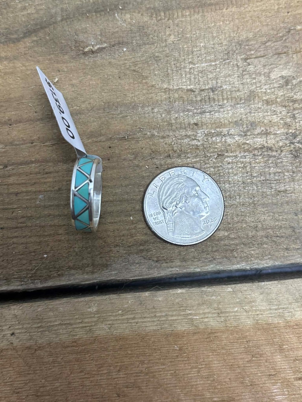 Navajo Zuni Turquoise Band sz. 8