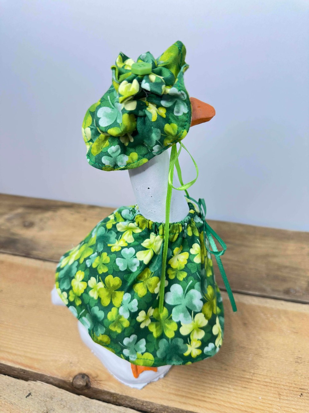 9 inch goose outfit.  St Patrick's day