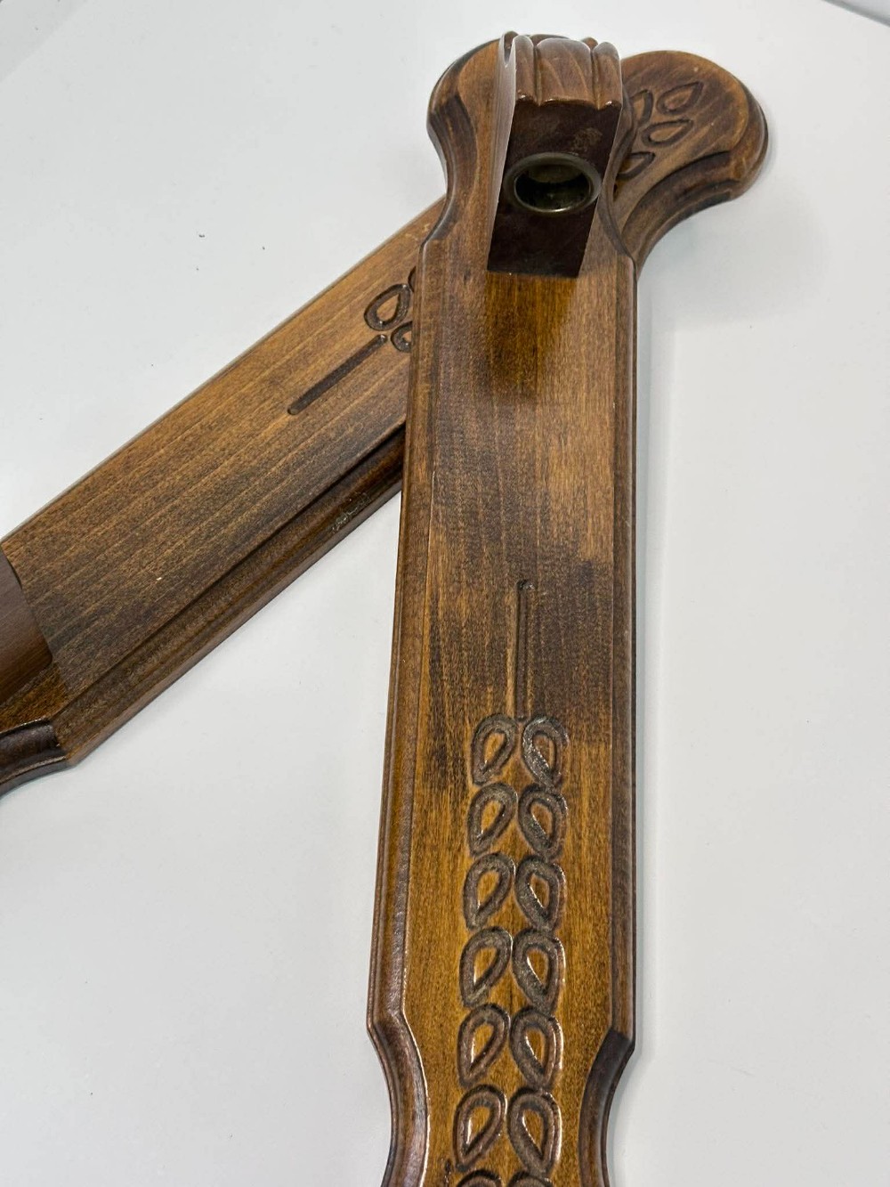 Vtg. Wood Candlestick holder set