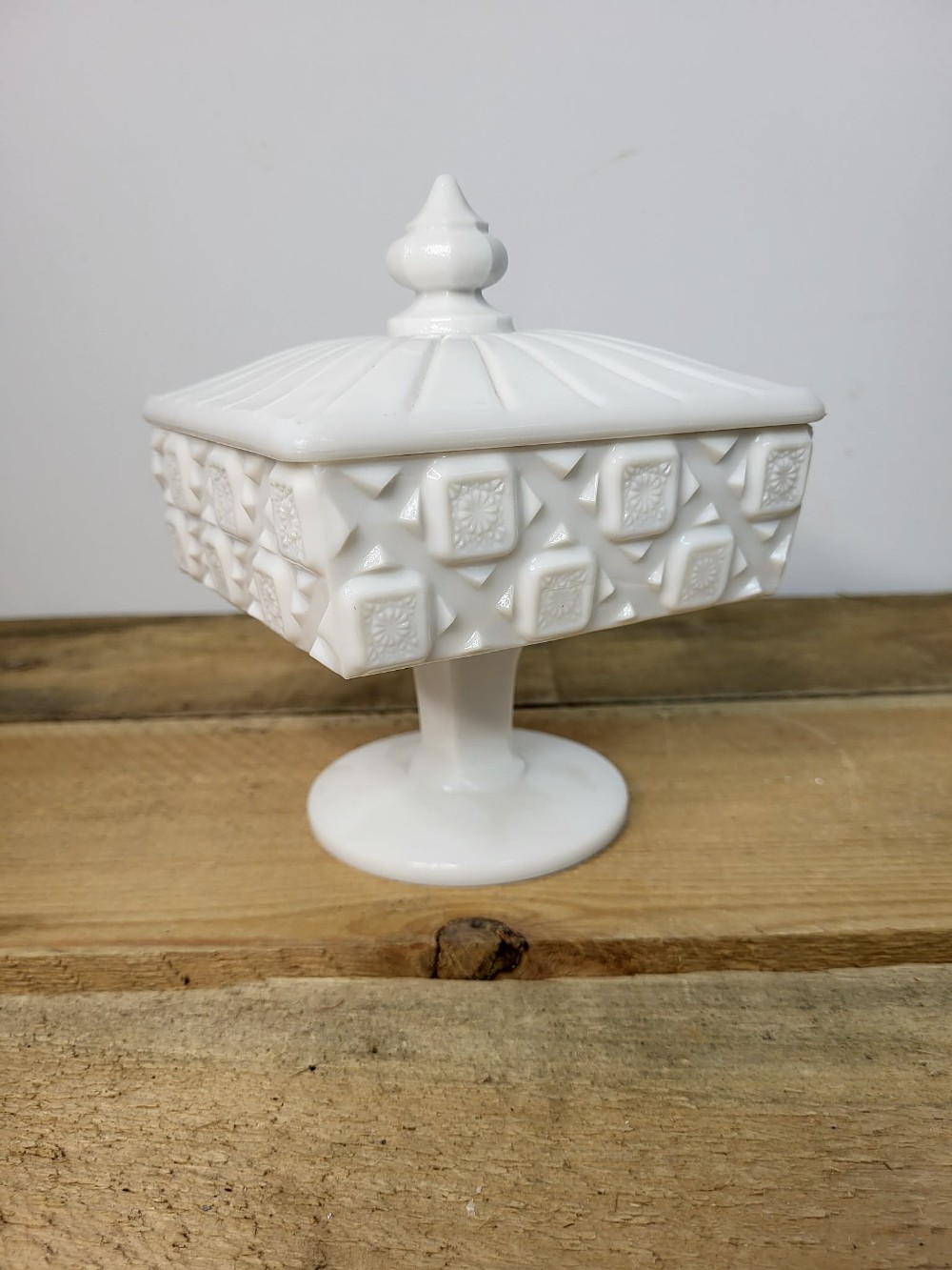 Vintage Milk Glass Candy Dish