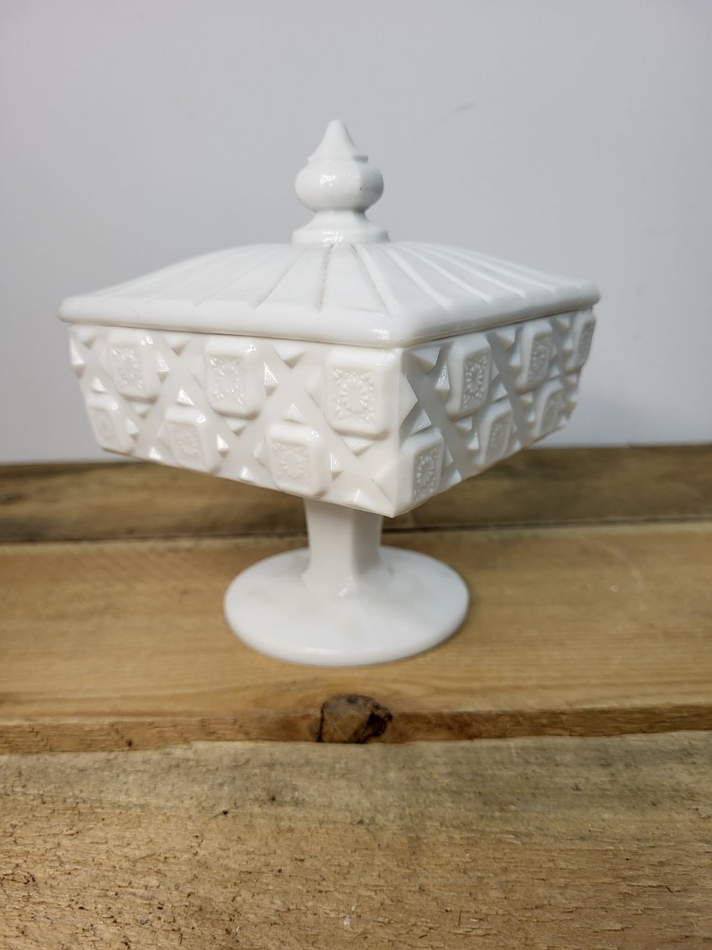 Vintage Milk Glass Candy Dish