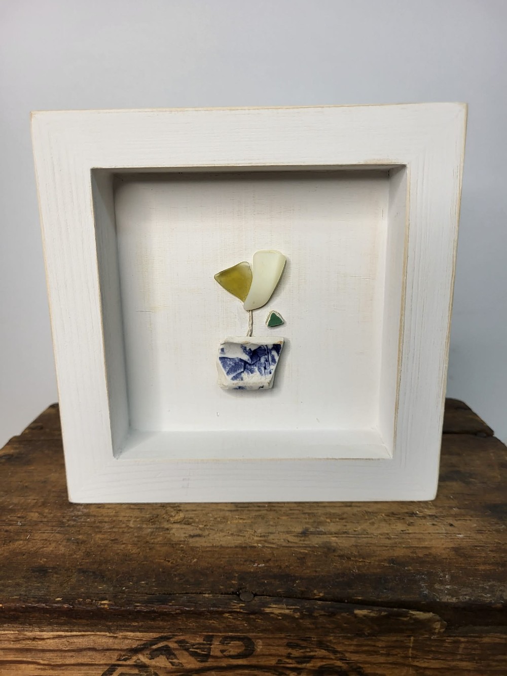 Found Glass and Pottery - Flower