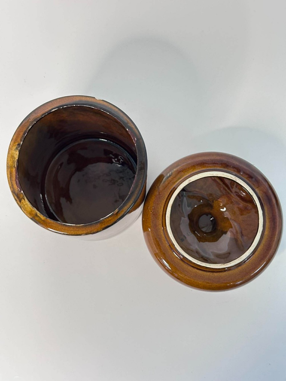 Vtg Mid Century Ceramic coffee canister