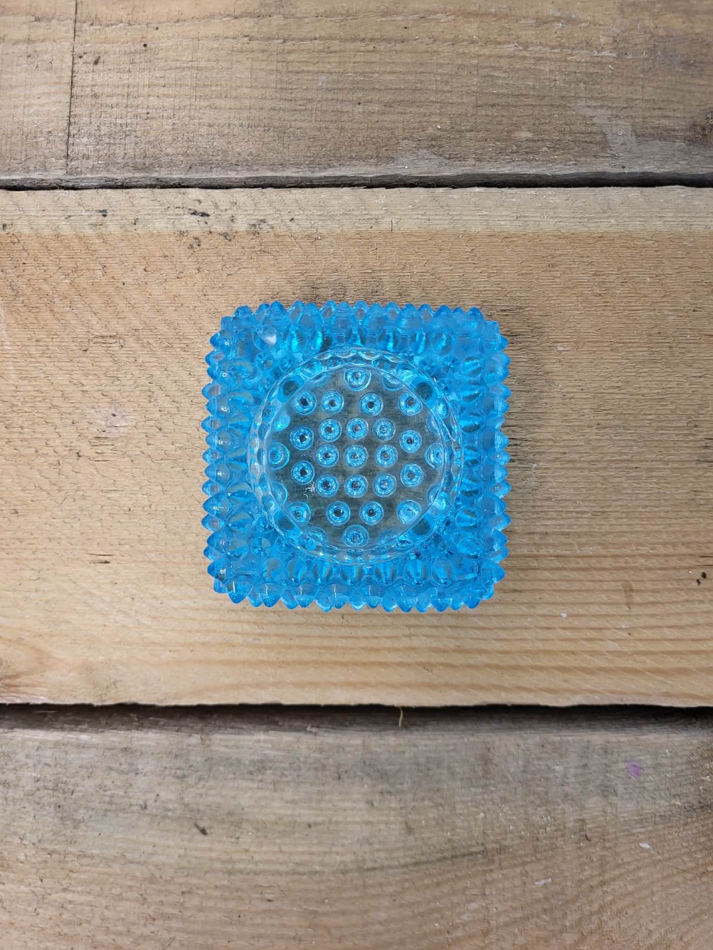 Fenton Blue Hobnail Dish