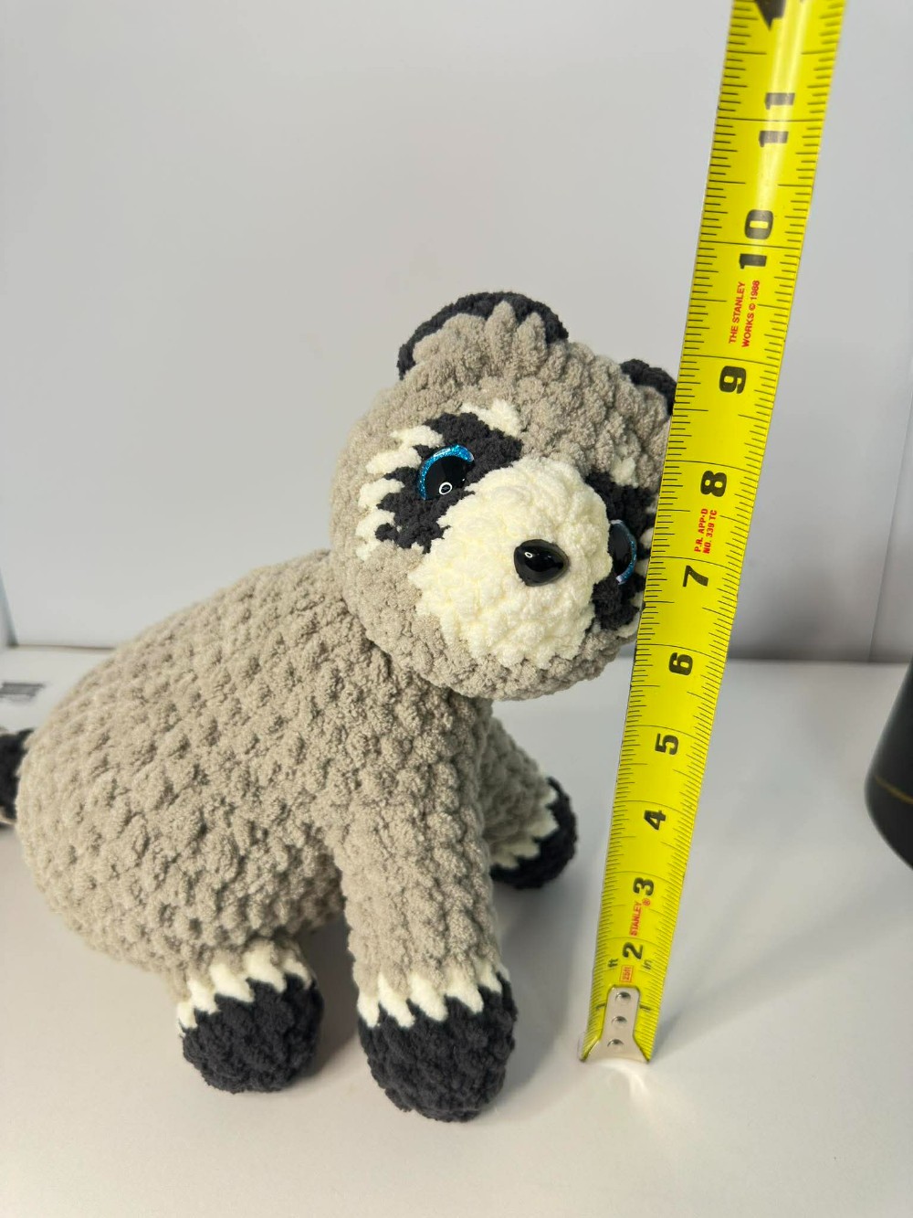 D- Large Sitting Racoon Plushie
