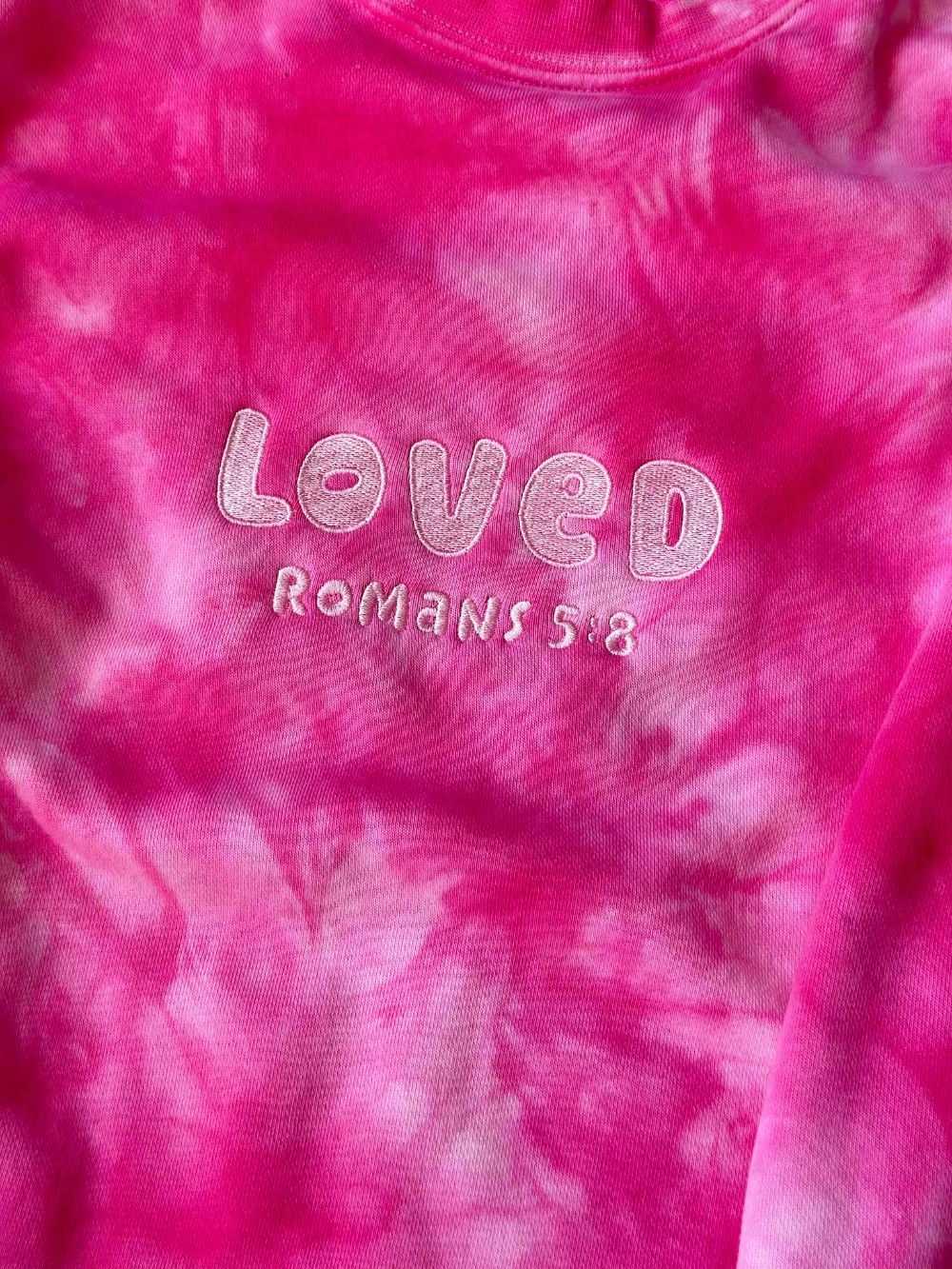 Loved Romans Pink Crew