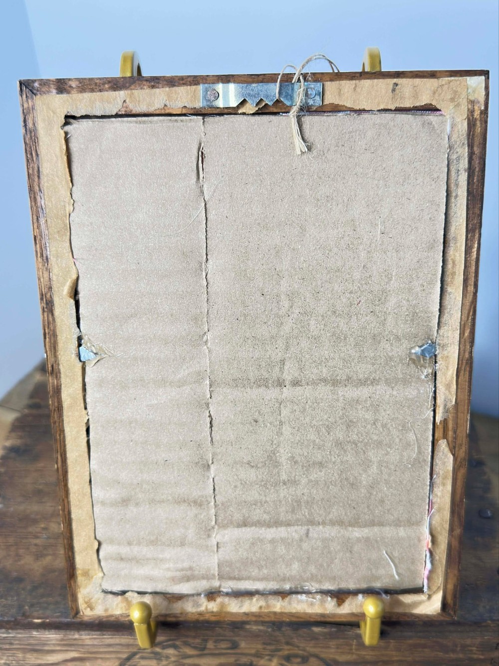 Vintage Framed Rooster Linen