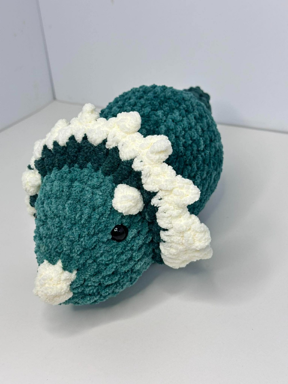D- Green Triceratops Dinosaur Plushie