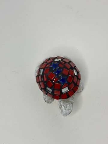 Blue Stars W/Red Mosaic Turtle