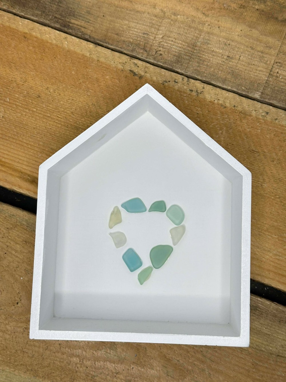 Found Glass Art - Heart in Home