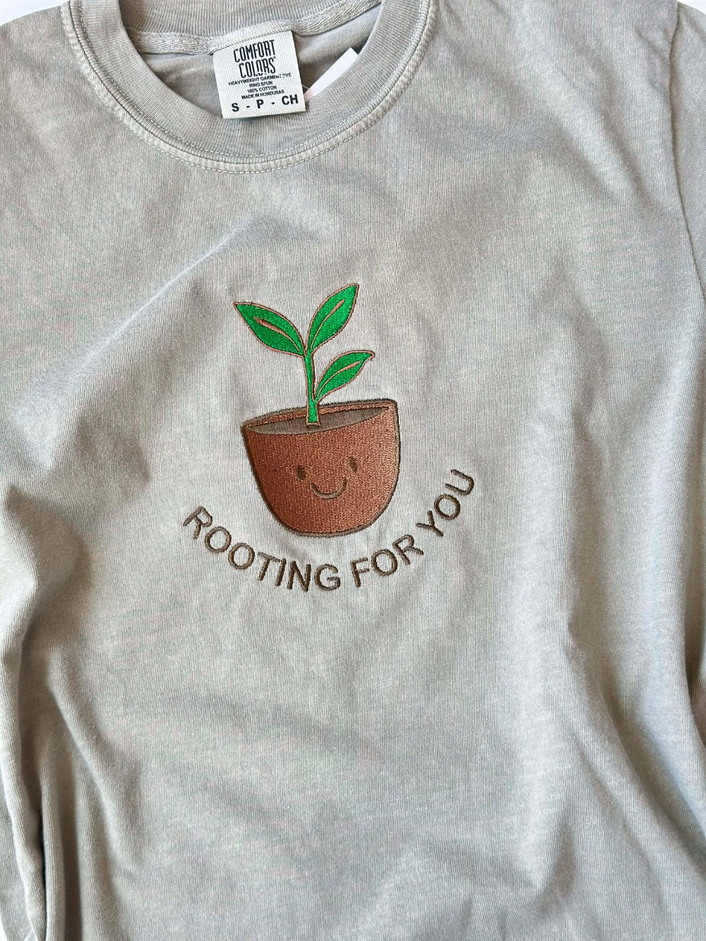Rooting For You Embroidery LS
