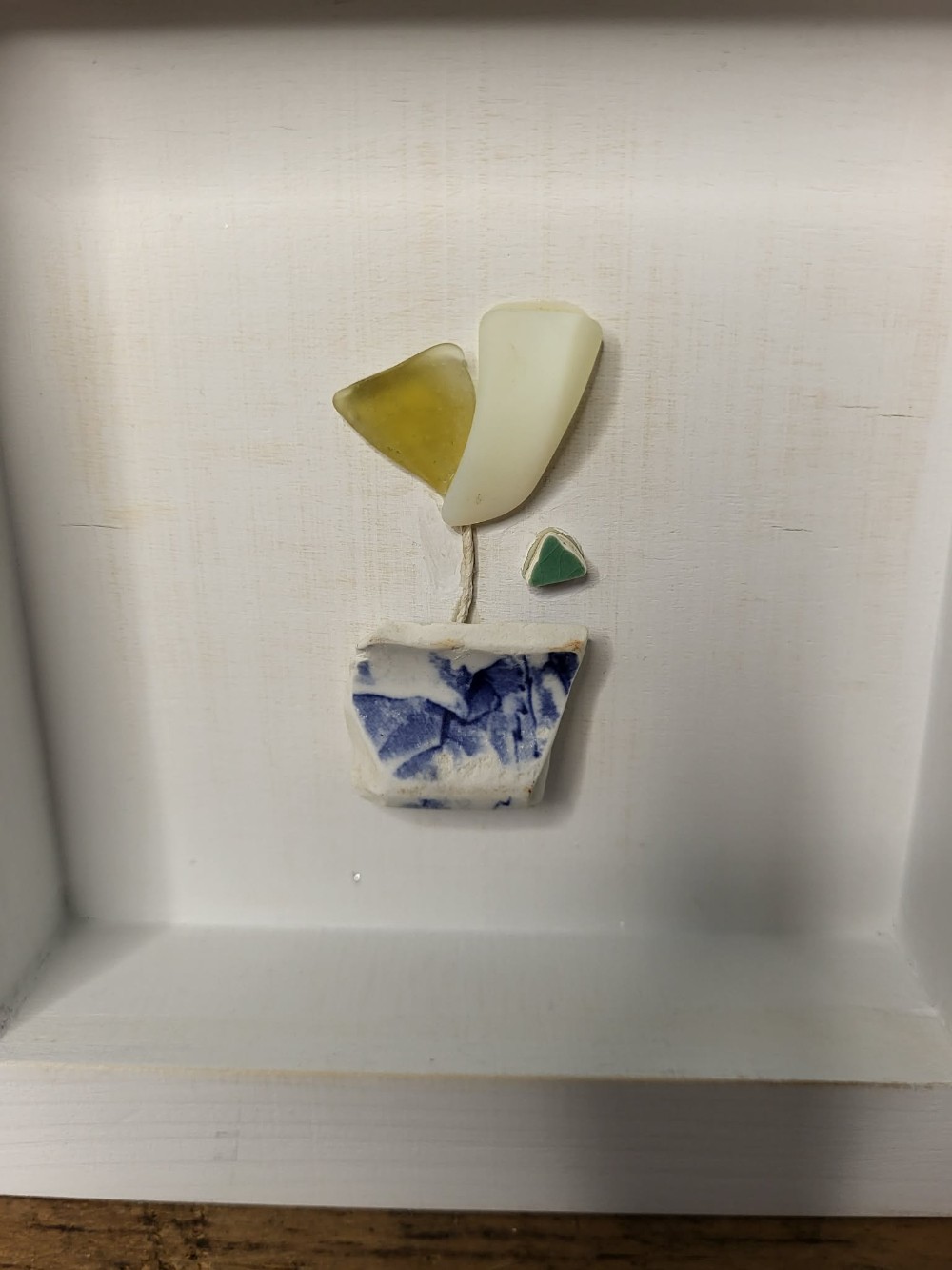 Found Glass and Pottery - Flower