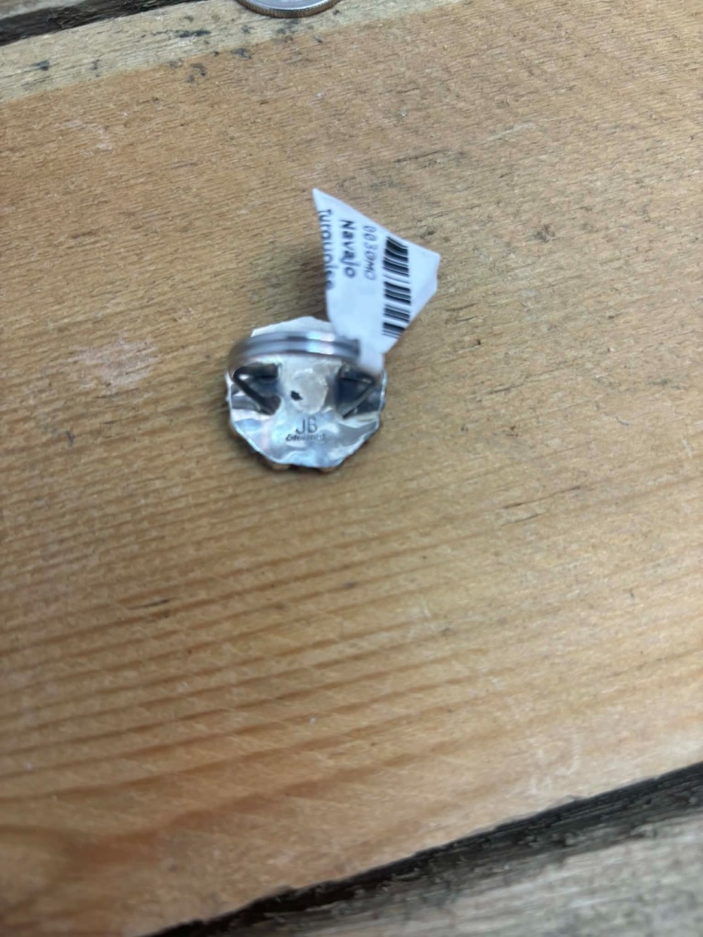 Navajo Turquoise Flower Ring sz 7.5/8