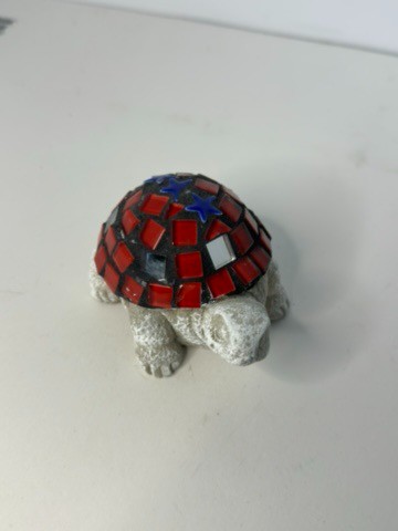 Blue Stars W/Red Mosaic Turtle