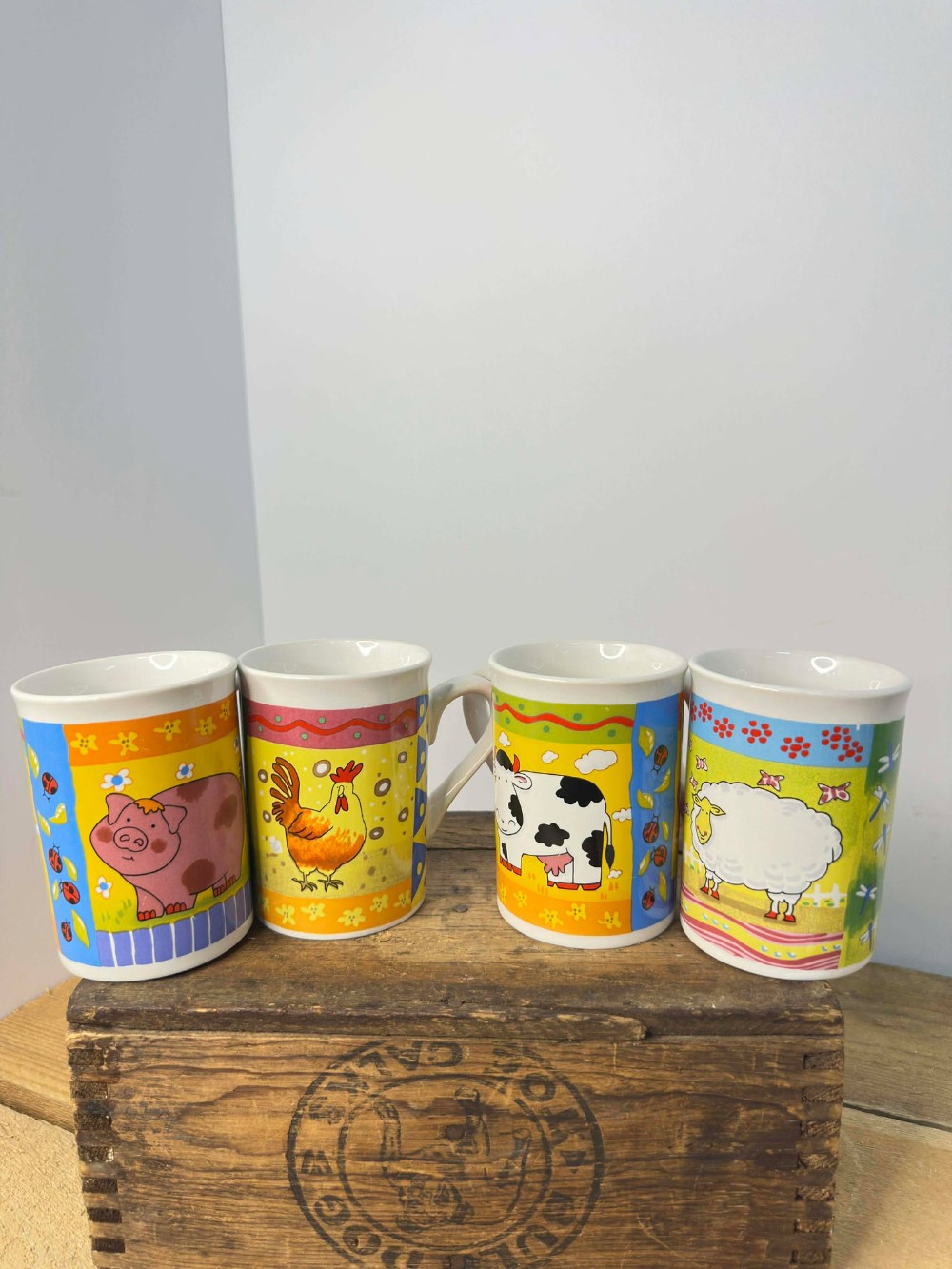 Set of 4 Farm Animal Mugs