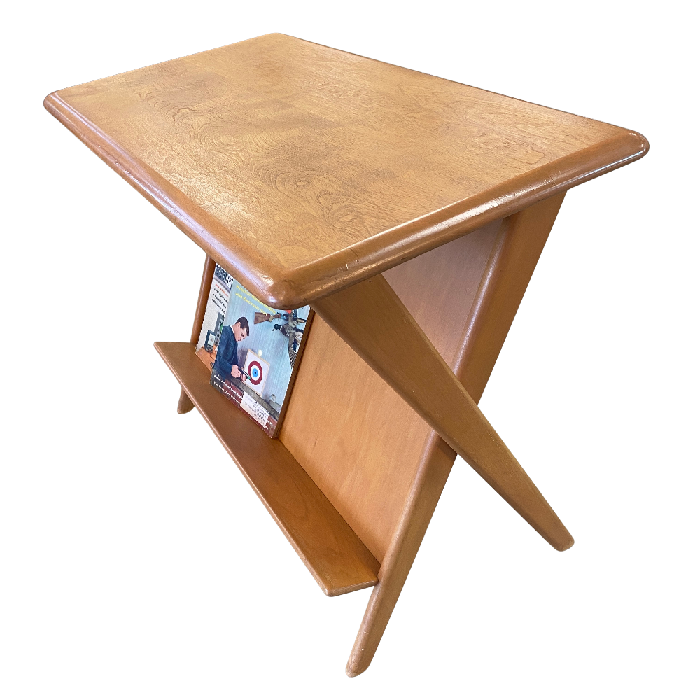 Vintage Heywood Wakefield Side Table Magazine Stand
