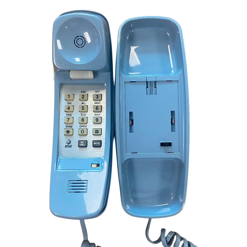 Phone-Blue Trimline Telephone AT&T