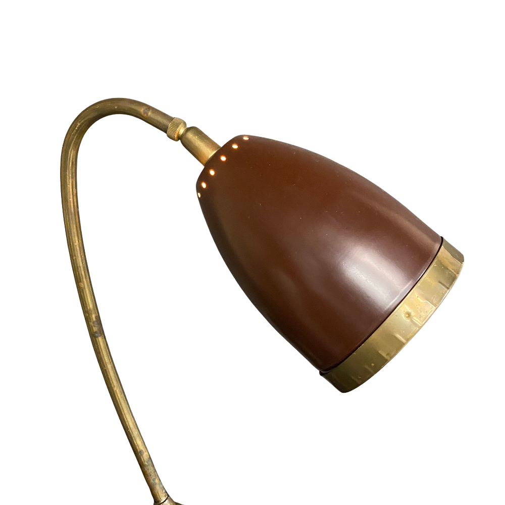 Vintage Brass and Metal Desk Lamp