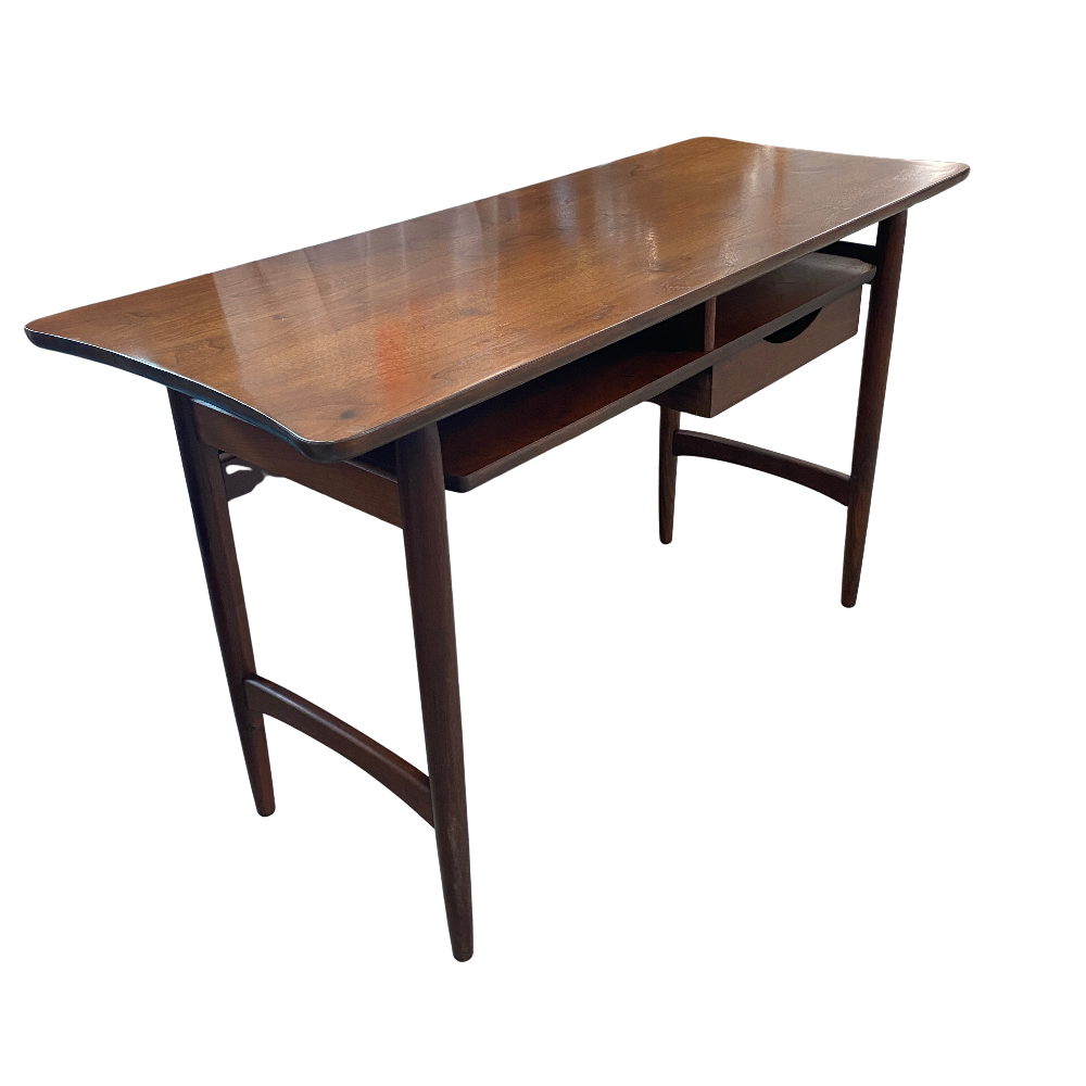 Desk- MCM Dark Wood with 1 Drawer