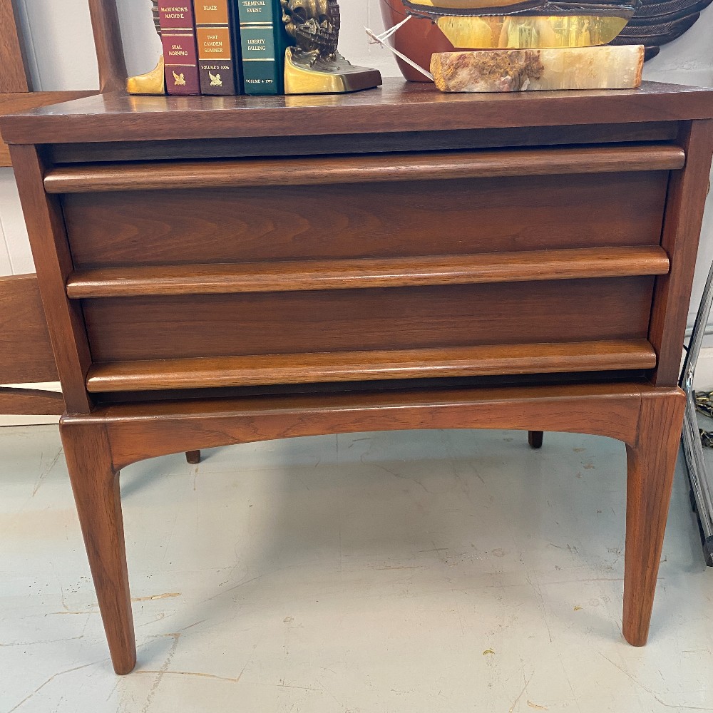 Pair of Lane Rhythm Walnut MCM Nightstands or Side Tables