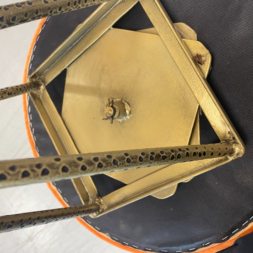 Stool - Believed to be Frederic Weinberg - Orange & Gold