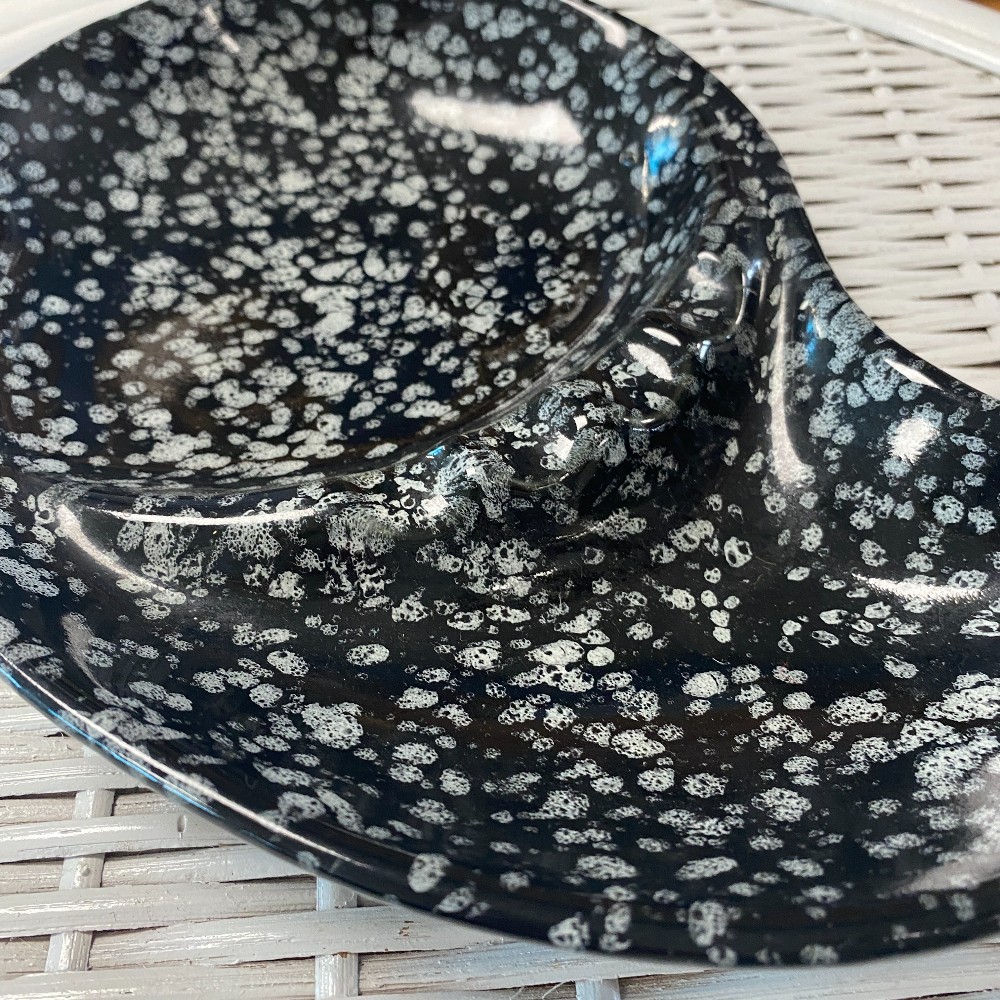 Black Ceramic Speckled Ashtray