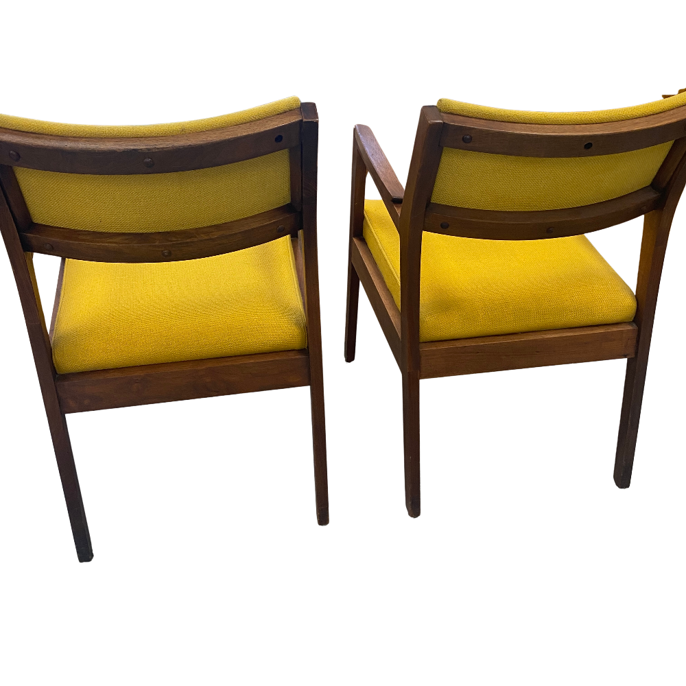 Pair of Yellow MCM Chairs