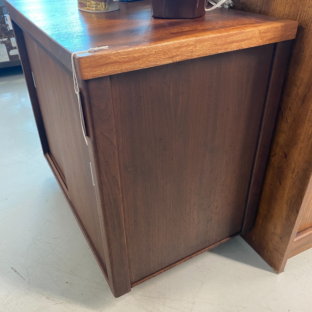 MCM Record Cabinet w/ Custom Exotic Sapele Top