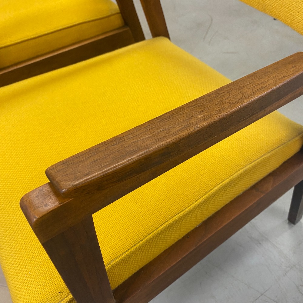 Pair of Yellow MCM Chairs