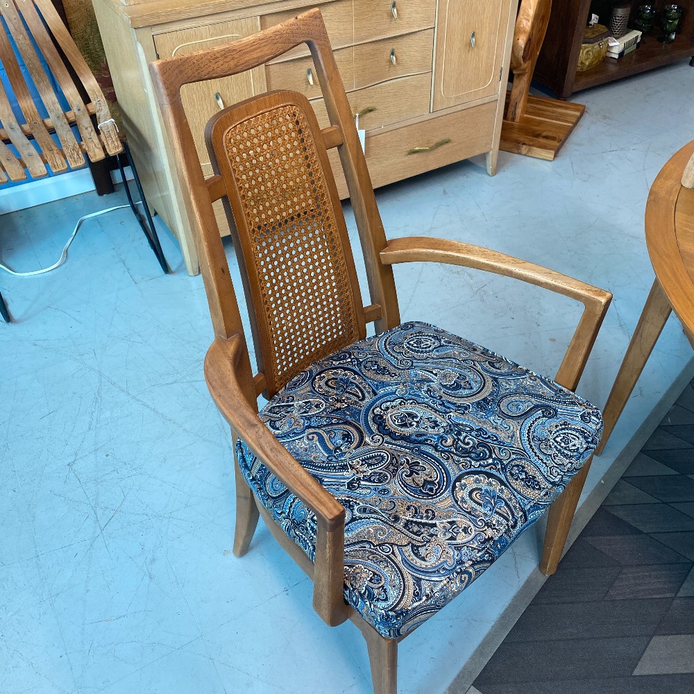 Meridian by Drexel Dining Table & 4 Cane Back Chairs