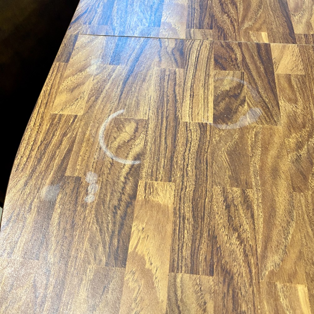 Wood Laminate Oval Dining Table & 4 Chairs