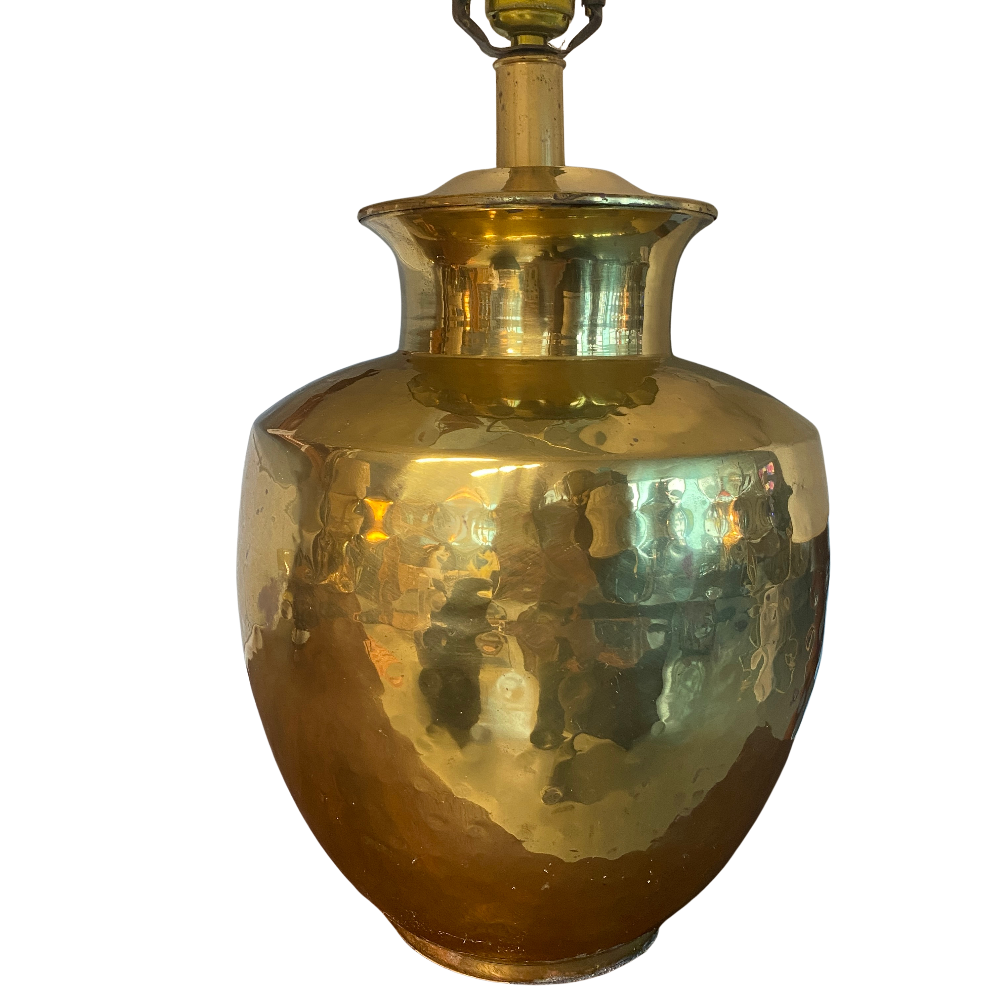 Stiffel Hammered Brass Lamp Pair
