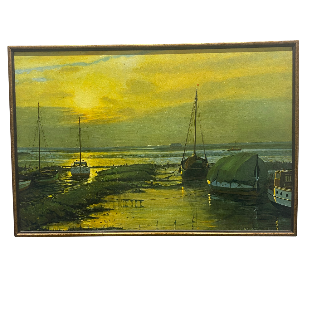 Textured Print by William Francis Burton Framed