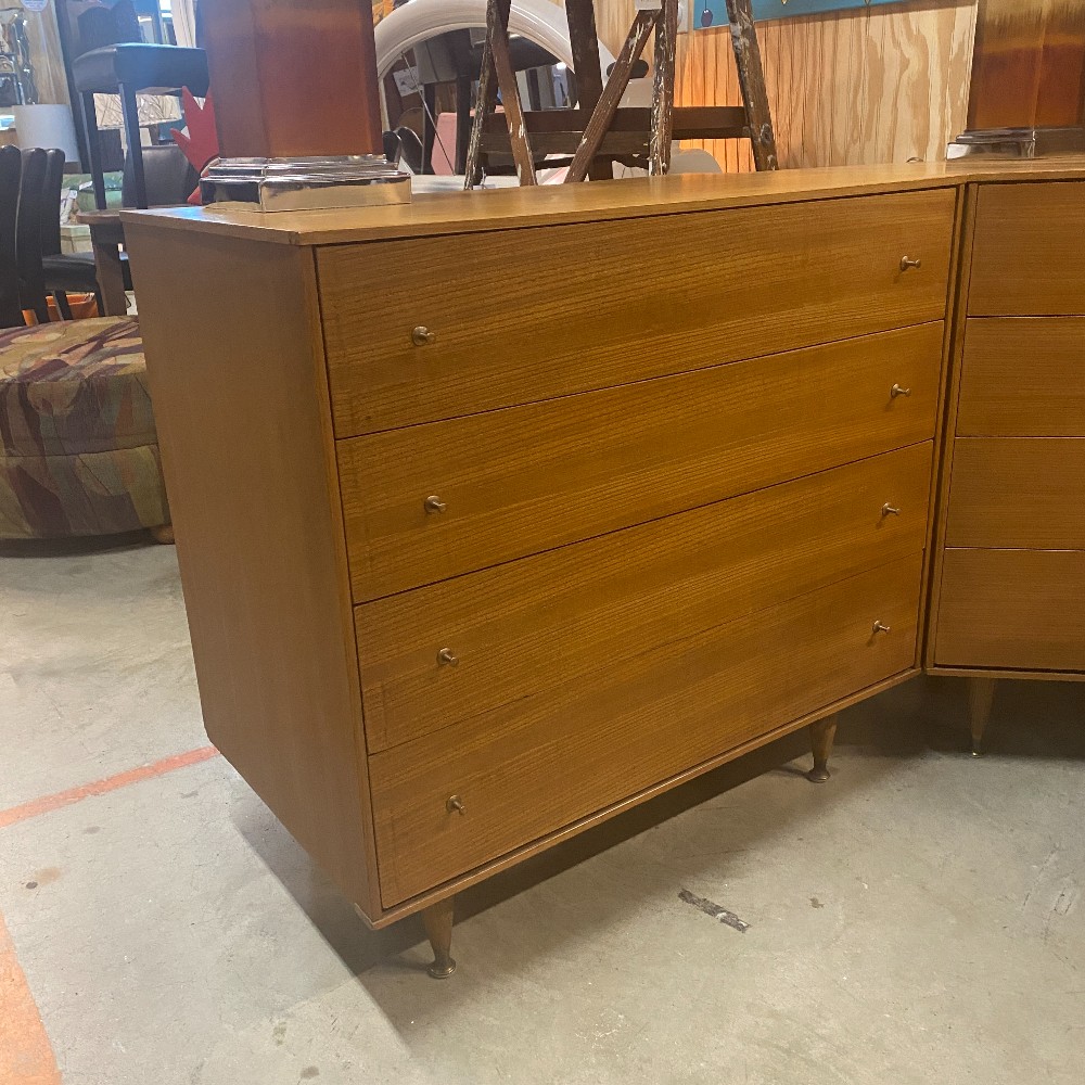 3 Pc Blonde Corner Dresser / Vanity Set