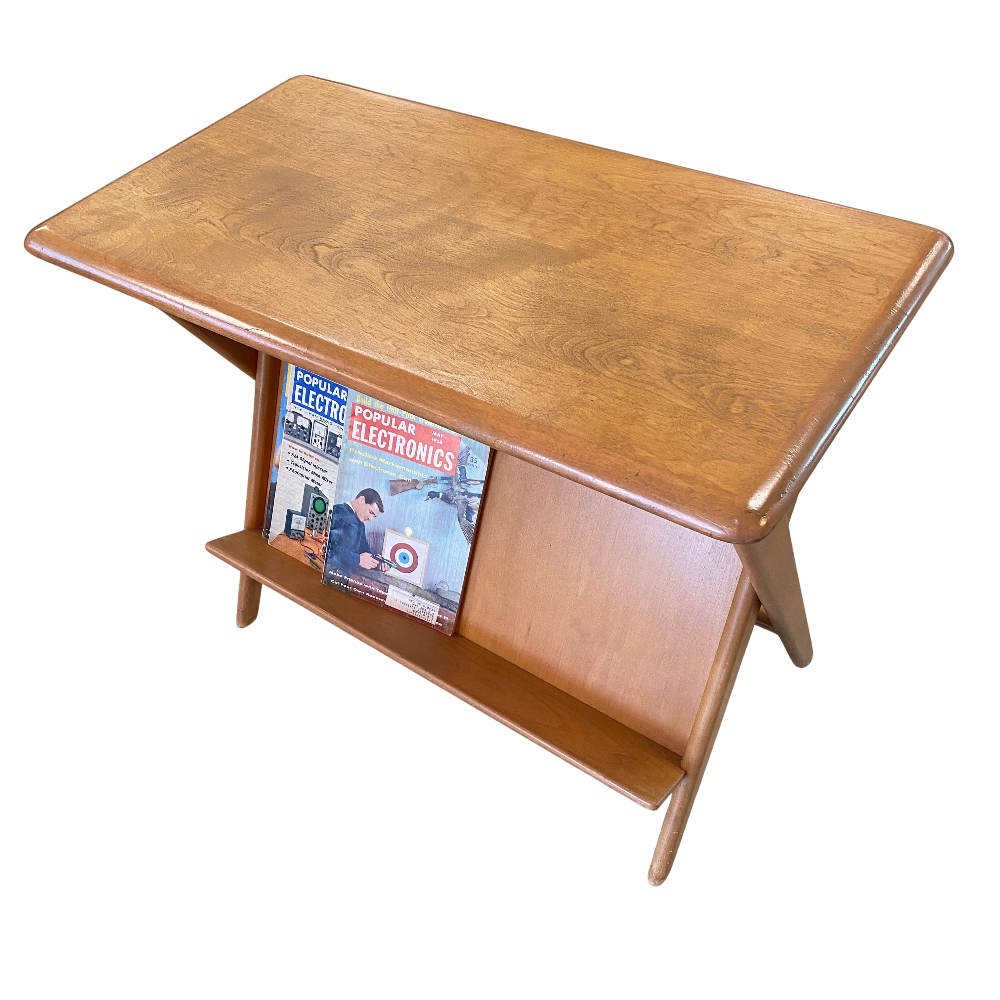 Vintage Heywood Wakefield Side Table Magazine Stand