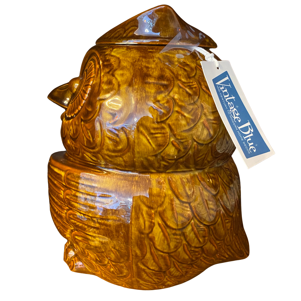 McCoy Brown Owl Cookie Jar w/ Lid